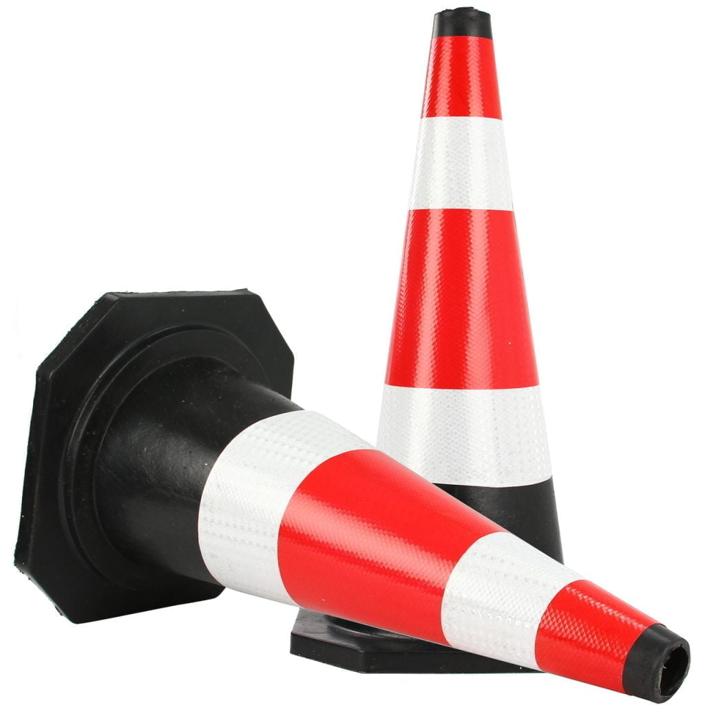 Cestni gumi prometni stebriček z odbojno nalepko 60cm - stožec