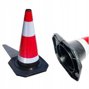 Cestni gumi prometni stebriček z odbojno nalepko 60cm - stožec