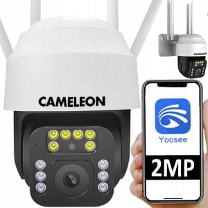 2MPx WIFI brezžična vrtljiva nadzorna kamera 2MP FULL HD LED bela