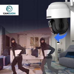 2MPx WIFI brezžična vrtljiva nadzorna kamera 2MP FULL HD LED bela