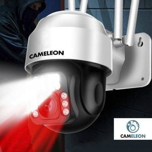 2MPx WIFI brezžična vrtljiva nadzorna kamera 2MP FULL HD LED bela