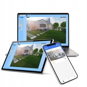 2MPx WIFI brezžična vrtljiva nadzorna kamera 2MP FULL HD LED bela