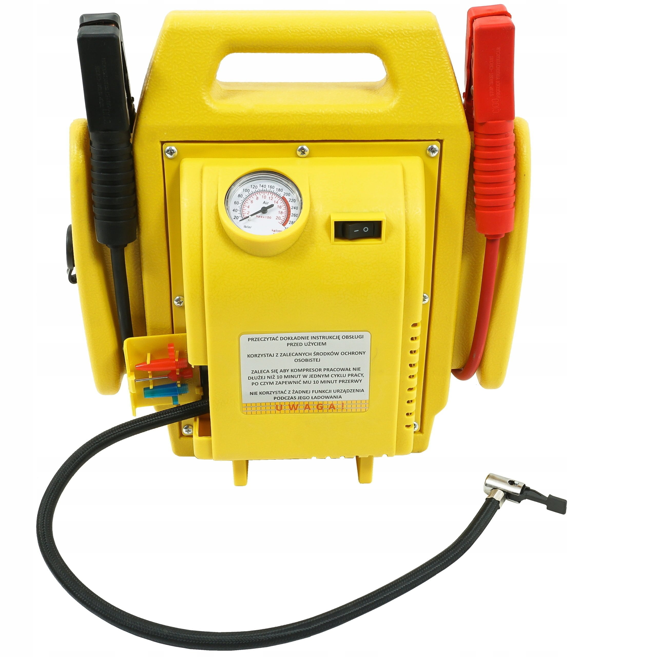 4v1 LED 12V booster 900A zaganjalec Jump Starter polnilec in kompresor 7 a yellow and red car air compressor