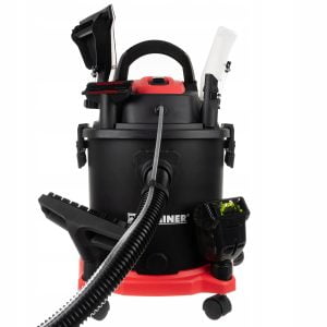 a black and red vacuum