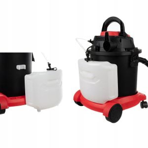 a black and red vacuum cleaner