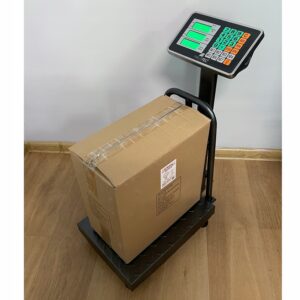 Skladiščna digitalna aku. elektronska tehtnica do 150kg LCD osvetljena črna