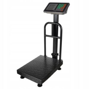 Skladiščna digitalna aku. elektronska tehtnica do 150kg LCD osvetljena črna