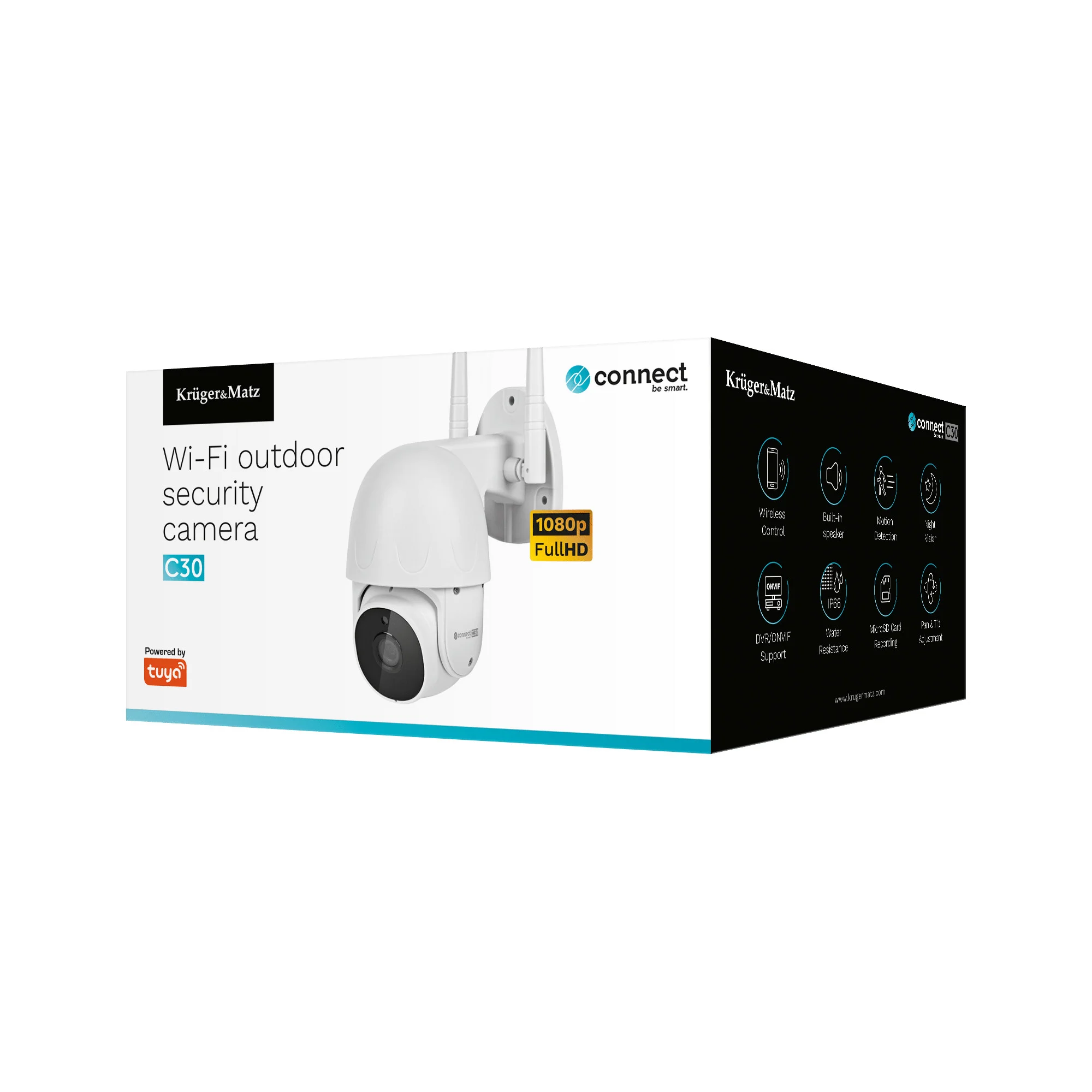 WIFI Wireless drehbare 3MPX Videoüberwachungskamera IR Connect C30 Tuya 18 Drahtlose, drehbare 3-MP-Videoüberwachungskamera mit WLAN-Anschluss und IR-Verbindung C30