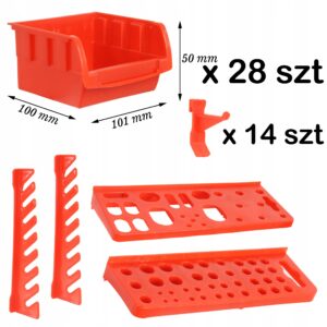 Stenski predalnik PVC 46 delni organizator orodja 95x55cm