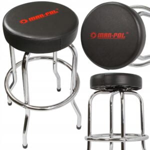 Usnjen visok vrtljiv delavniški stol