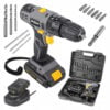 Set 20V aku. udarni vijačnik 30Nm 2Ah Li-ion LED + nastavki v kovčku