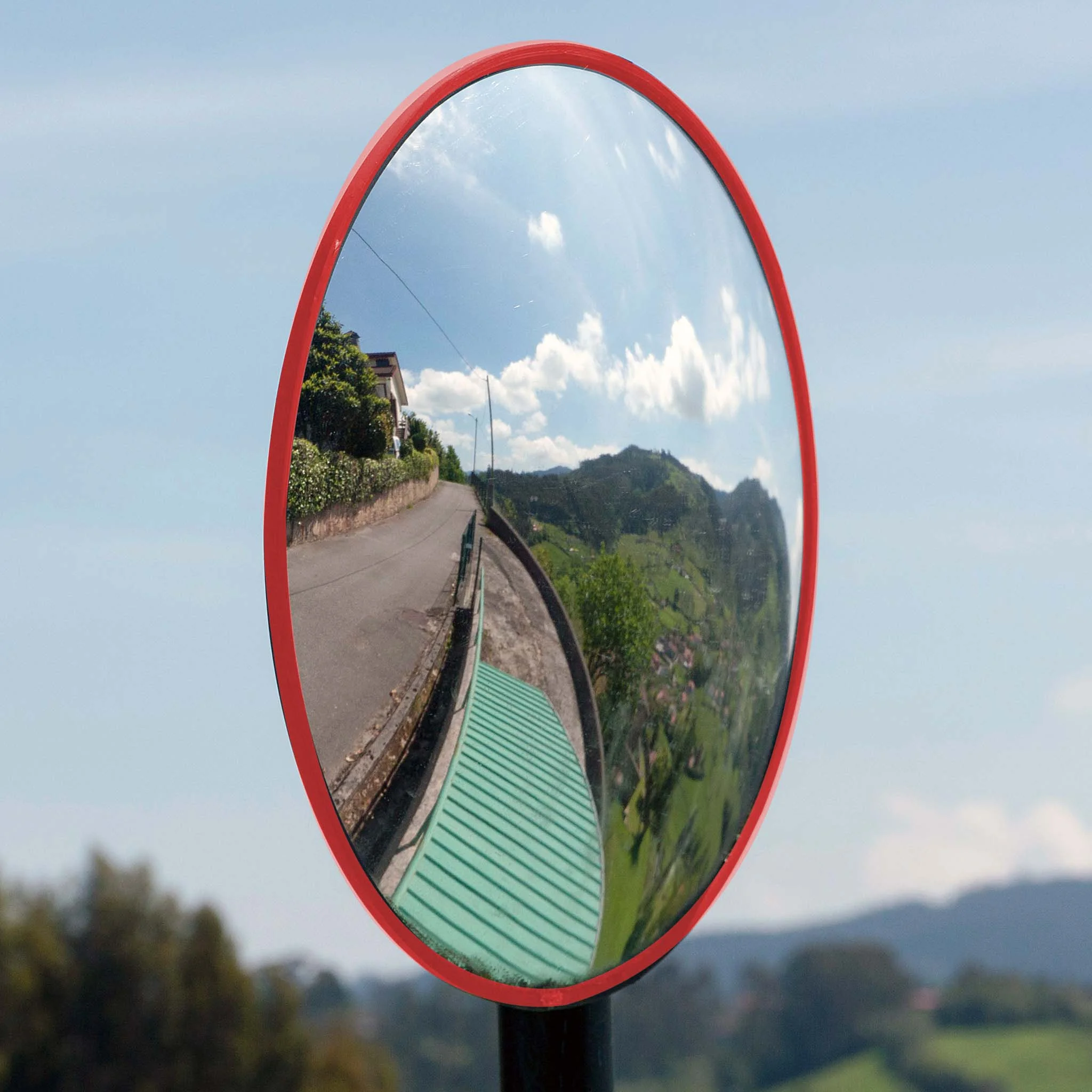 Okruglo prometno konveksno ogledalo 30 cm 160° + nosač - slika 7