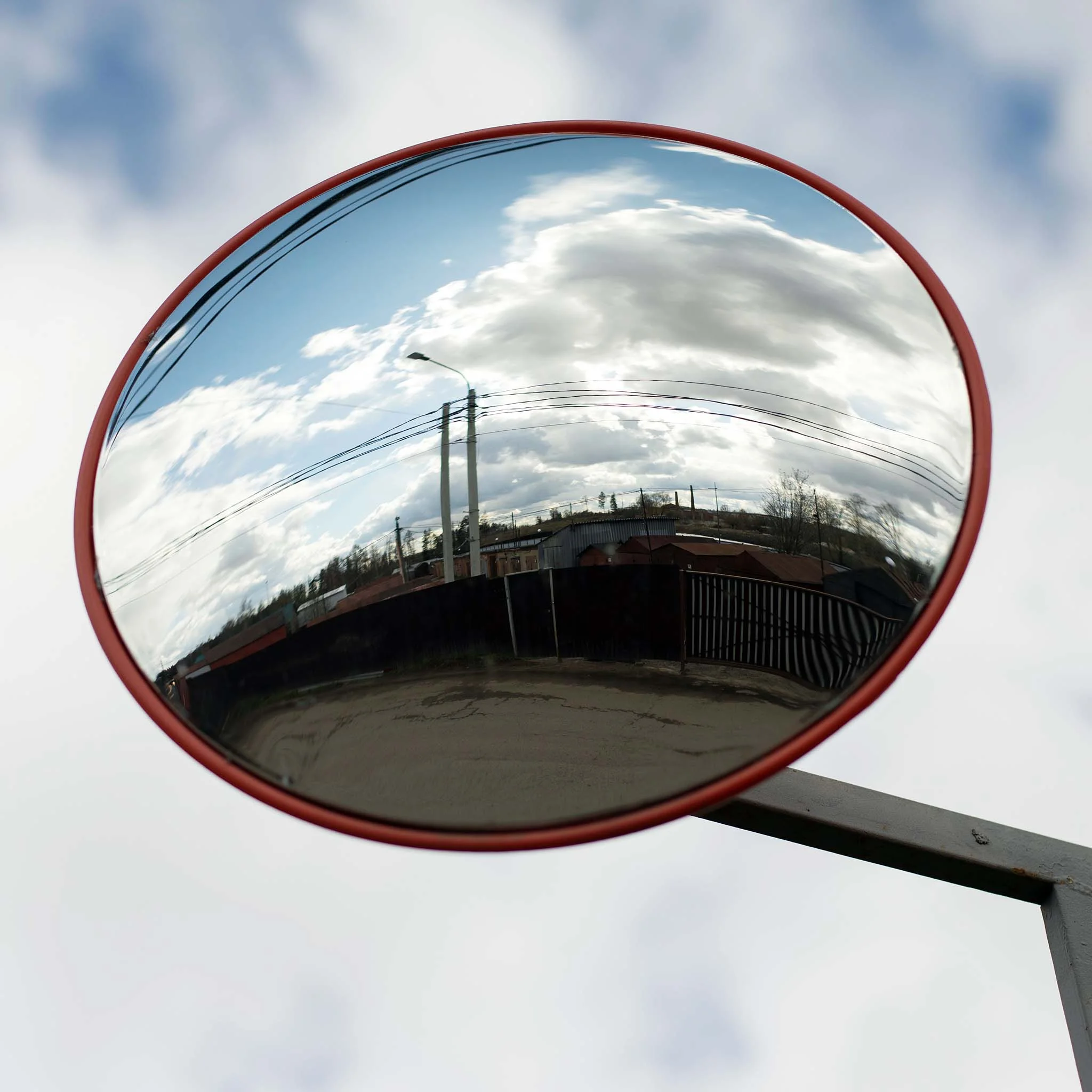 Okruglo prometno konveksno ogledalo 30 cm 160° + nosač - slika 8