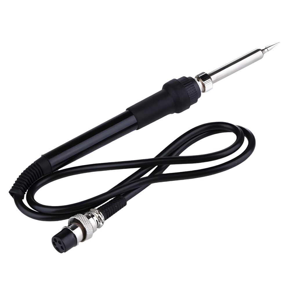 2v1 700W spajkalna postaja na vroči zrak LCD in 60W spajkalnik do 500°C 7 a black soldering iron with a black cable