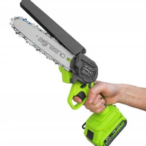 Komplet 21V akumulatorska verižna žaga 15cm 2x 2Ah