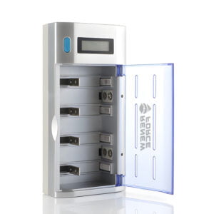 a battery charger with a screen