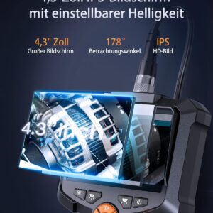 LCD enoročna endoskopska inšpekcijska kamera 8 LED z Full HD monitorjem 5m 13 a device with a screen and text