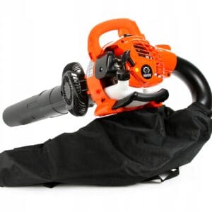 a leaf blower on a bag
