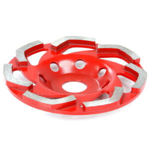Diamantna segmentna plošča za brušenje betona enojni L 125x22,2mm 14 a red and silver circular object