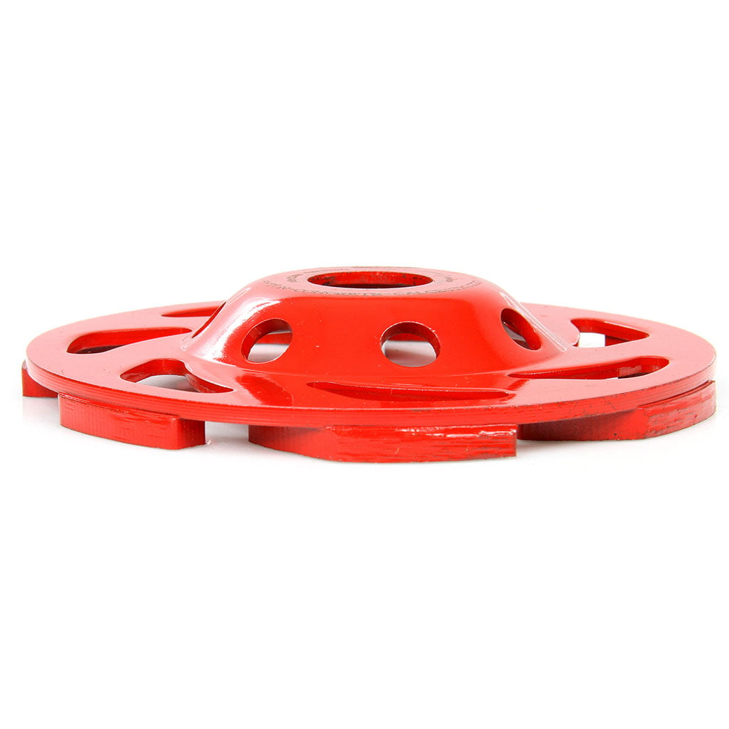 Diamantna segmentna plošča za brušenje betona enojni L 125x22,2mm 9 a red object with holes