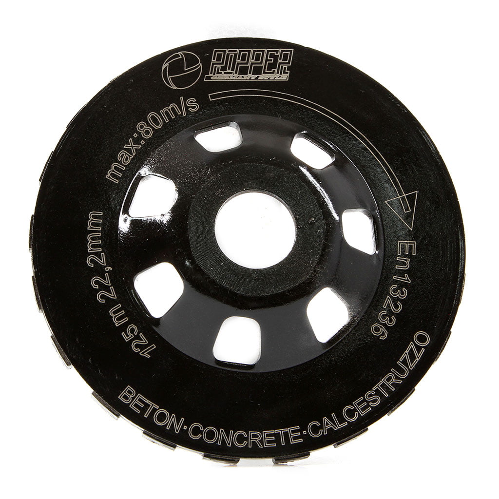 Diamantna segmentna plošča za brušenje betona dvojna točka 125x22,2mm 7 a black circular object with a hole in the center