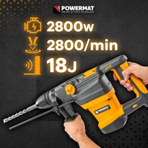 2800W SDS MAX elektropnevmatsko kombinirano kladivo in vrtalnik 18J VCS
