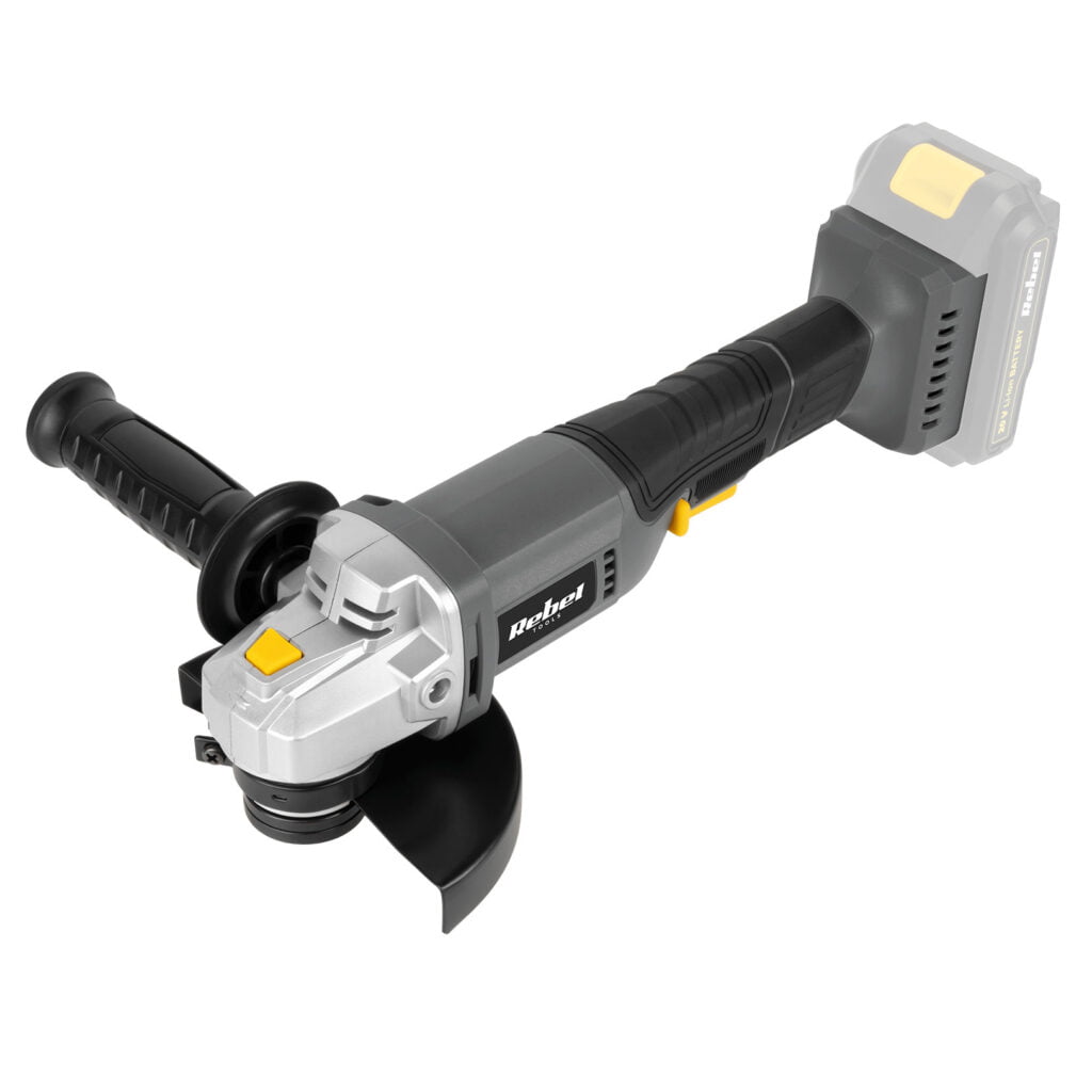 a grey and black power tool