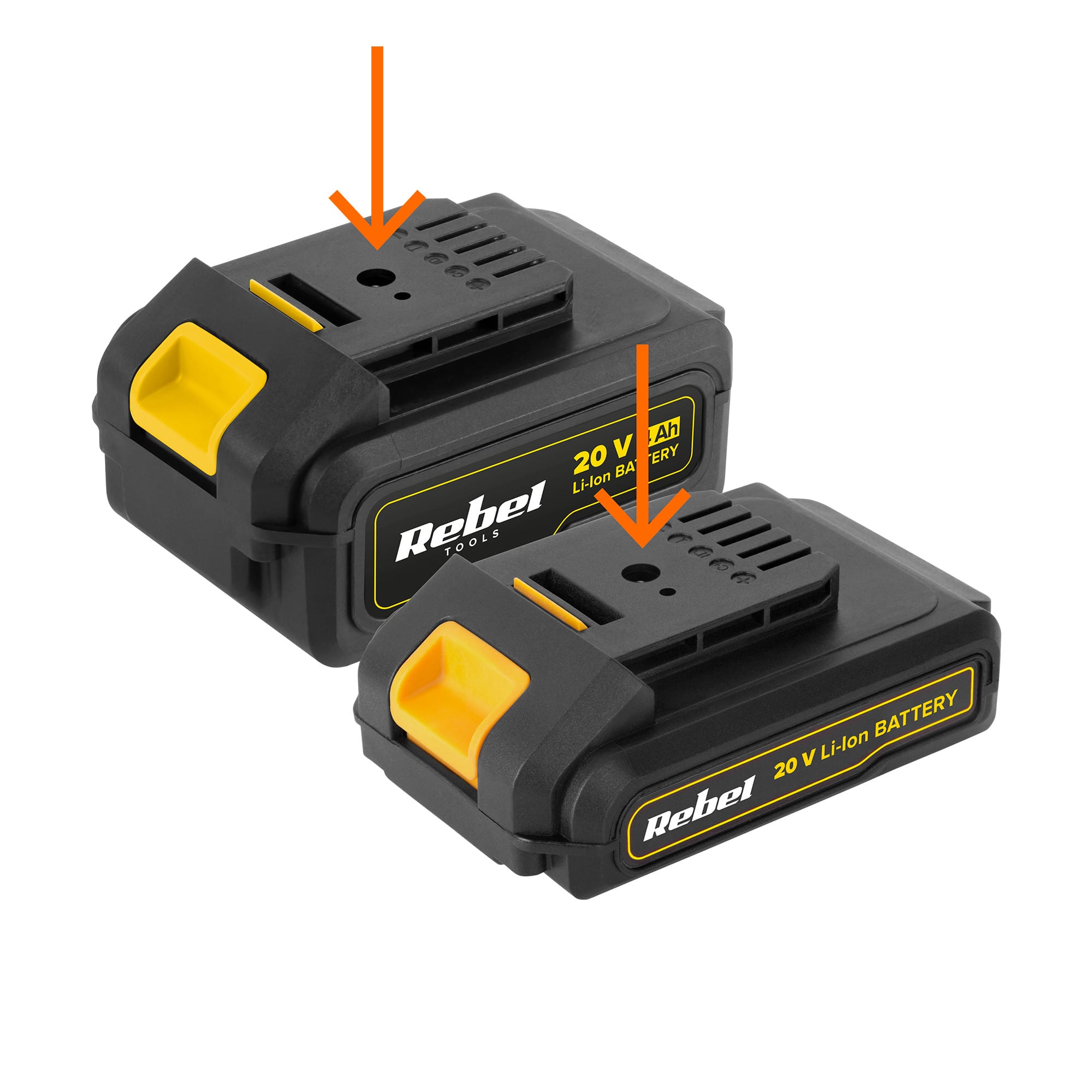 20V polnilnik za polnilne akumulatorske baterije 1,7A 4 two black and yellow batteries