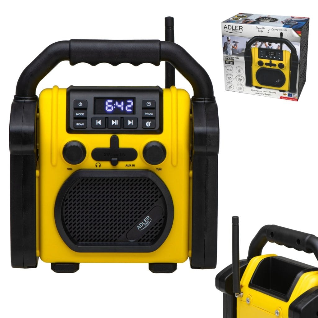 Prenosni bluetooth digitalni LCD gradbeni radio