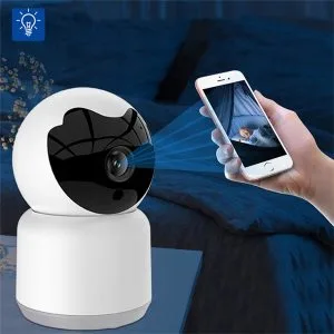Pametna WIFI brezžična vrtljiva 3MPX nadzorna kamera sledenje TUYA