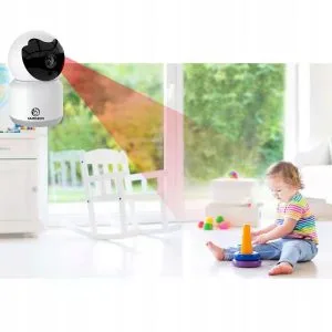 Pametna WIFI brezžična vrtljiva 3MPX nadzorna kamera sledenje TUYA