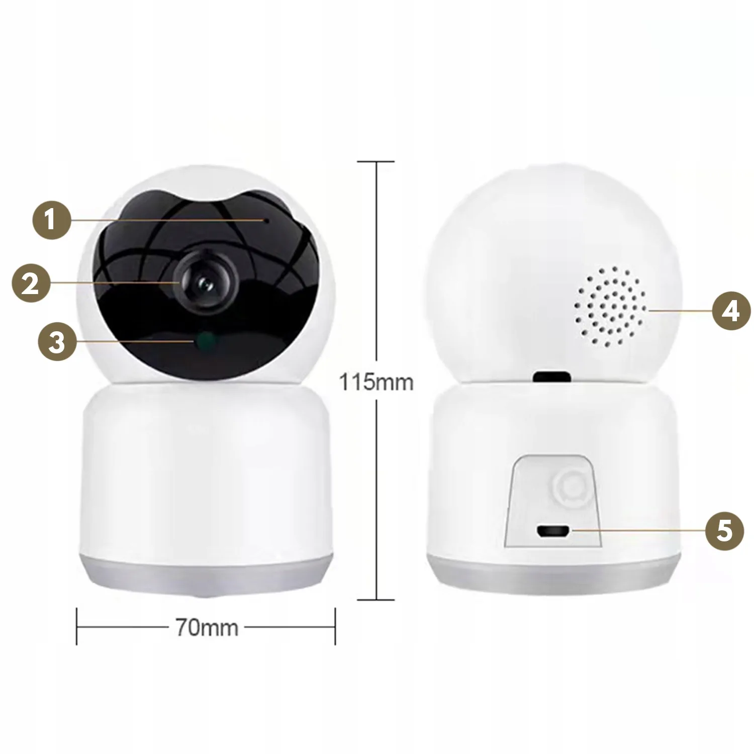 Pametna WIFI brezžična vrtljiva 3MPX nadzorna kamera sledenje TUYA - slika 9