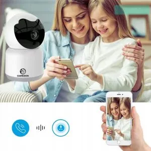 Pametna WIFI brezžična vrtljiva 3MPX nadzorna kamera sledenje TUYA