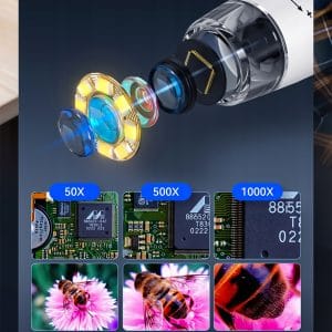 Digitalni LCD mikroskop LED 1000X zoom USB