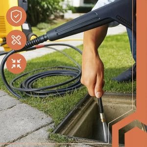 Univerzalna čistilna cev odtočnih cevi 15m za visokotlačne čistilnike 160Bar