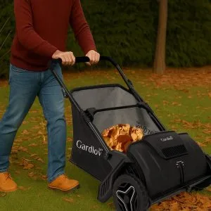 Alternative view of Mehanski pobiralec listja in trave zbiralnik listja