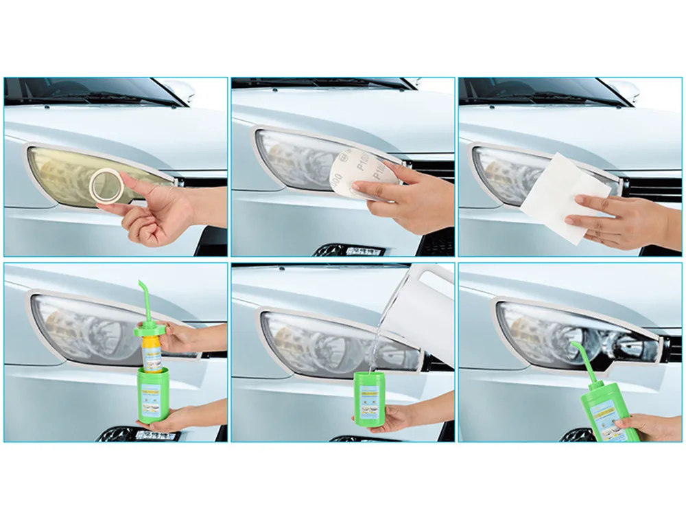 Komplet za poliranje i restauraciju farova na paru 100 ml - slika 4