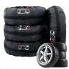 Set of 4 car tire covers 13-17 inches with handles for easy storage.