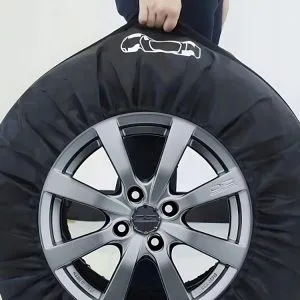 Set of 4 car tire covers with handles