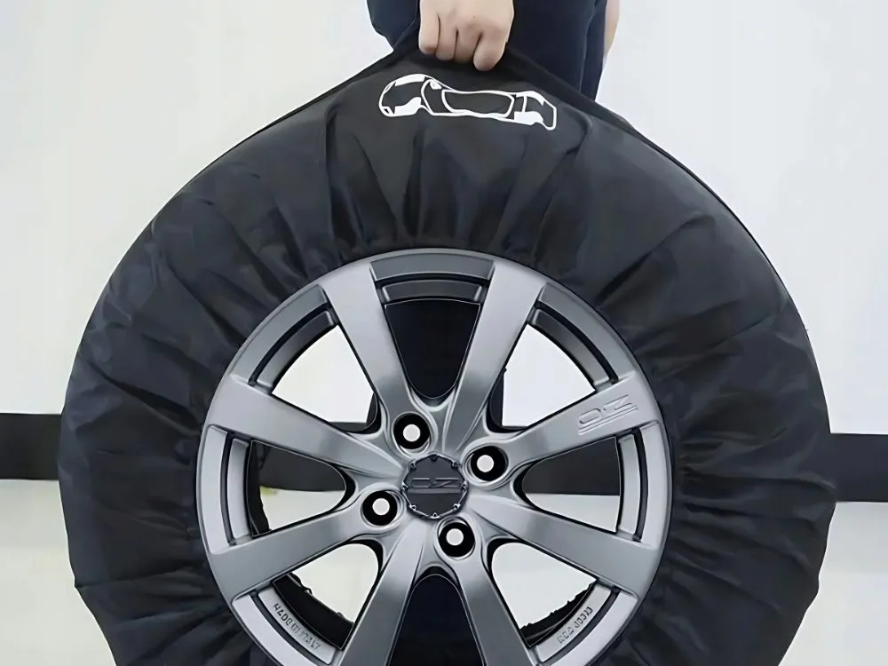 Set of 4 car tire covers with handles