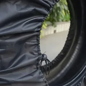 Set of four car tire covers with handles