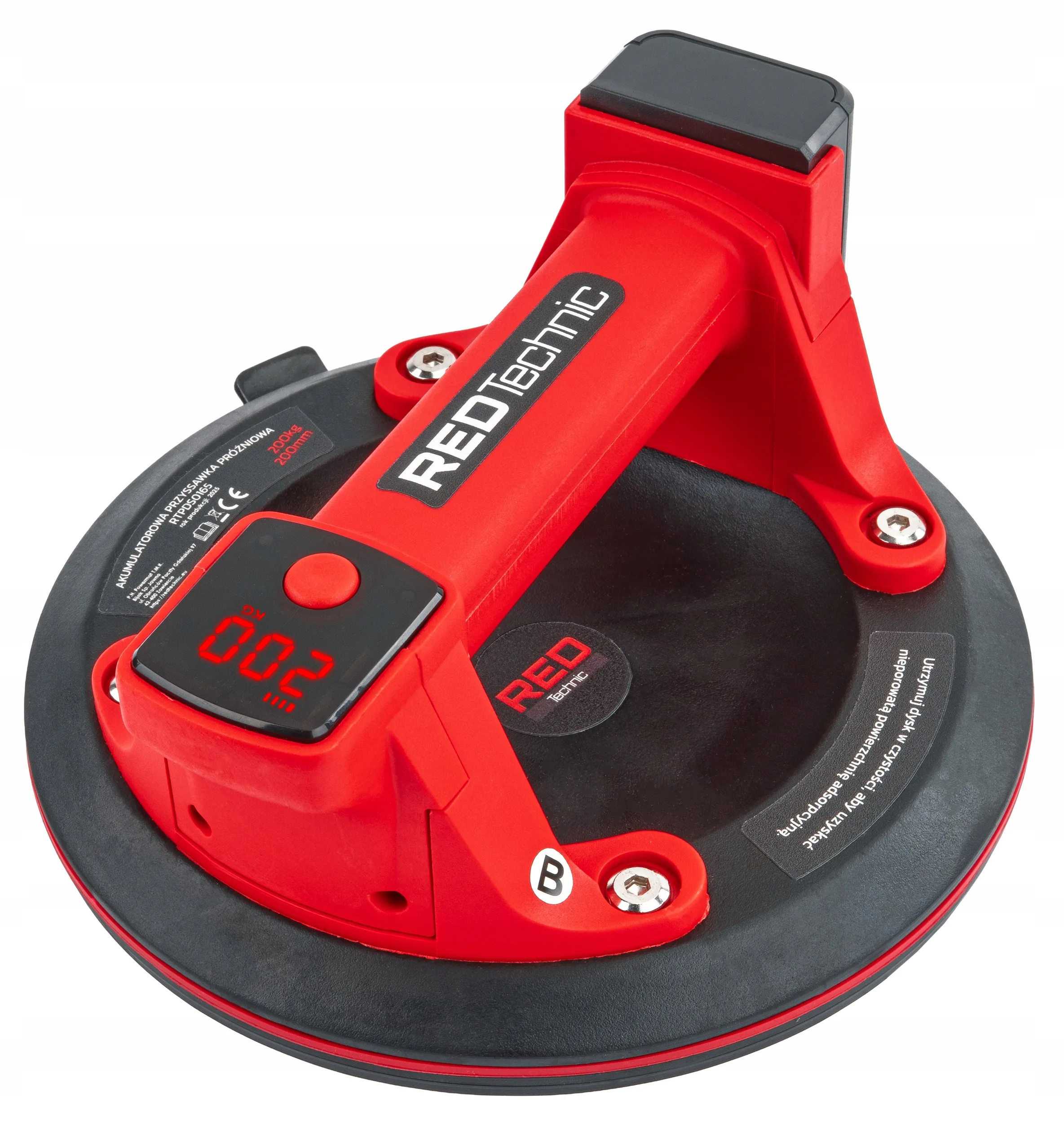 Set ručki za usisavanje na baterije s vakuumskom čašicom 200 mm do 200 kg LCD 1,5 Ah kućište - slika 10