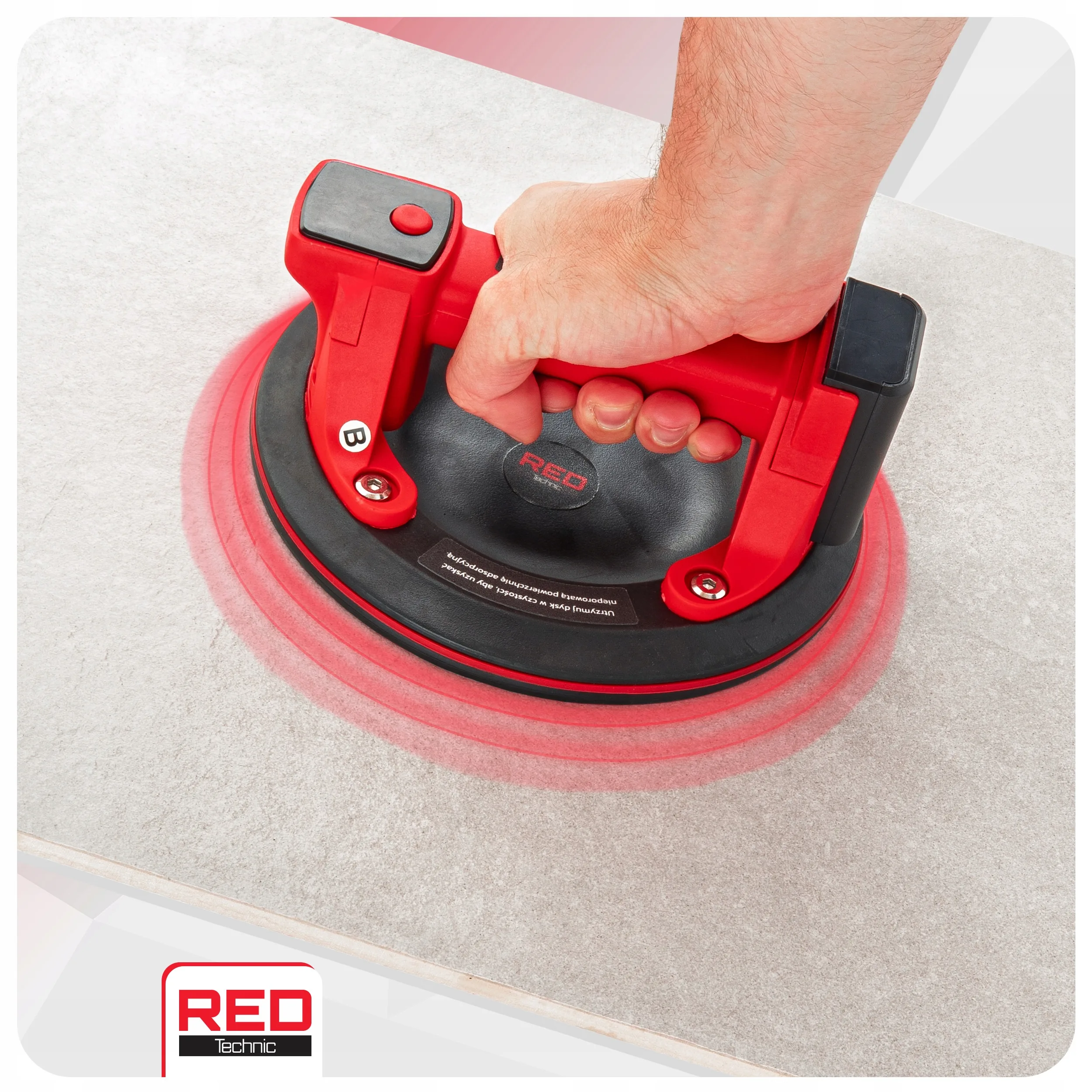 Set ručki za usisavanje na baterije s vakuumskom čašicom 200 mm do 200 kg LCD 1,5 Ah kućište - slika 14