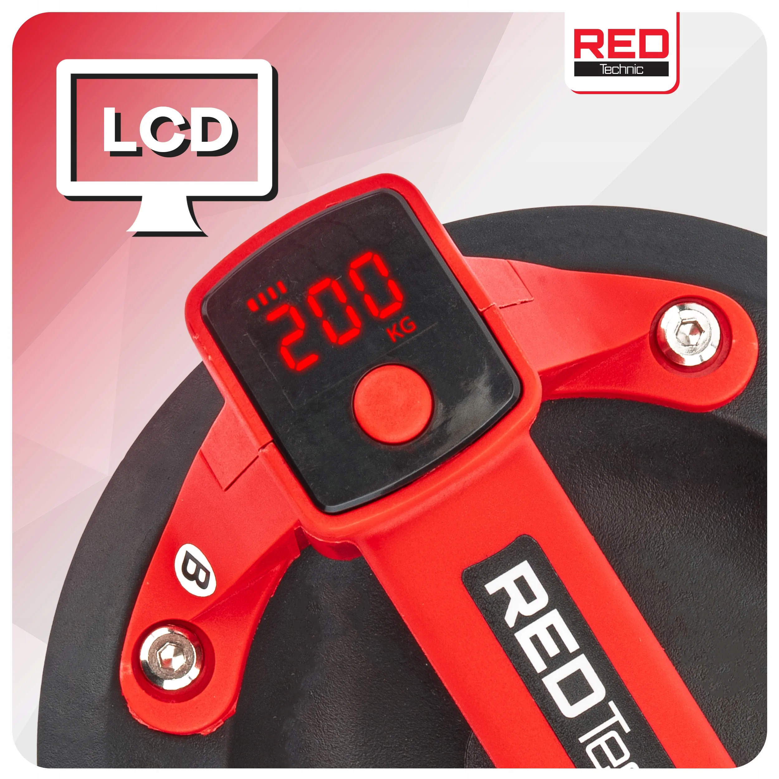 Set ručki za usisavanje na baterije s vakuumskom čašicom 200 mm do 200 kg LCD 1,5 Ah kućište - slika 2