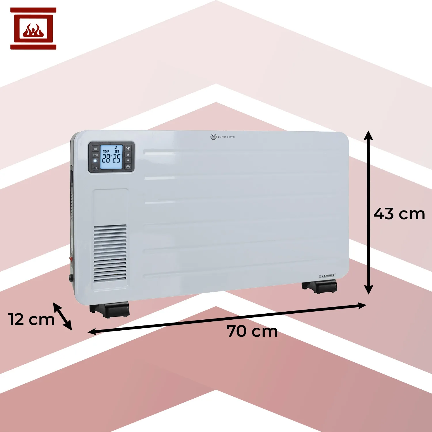 2300W WIFI pametni električni konvektorski grijač LCD + APP i daljinski upravljač bijeli - slika 9