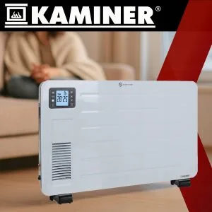 Pametni električni konvektor od 2300 W s WiFi zaslonom i aplikacijom, bijeli