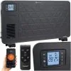 2300W WIFI pametni električni konvektorski grijač LCD + aplikacija i daljinski upravljač crne boje