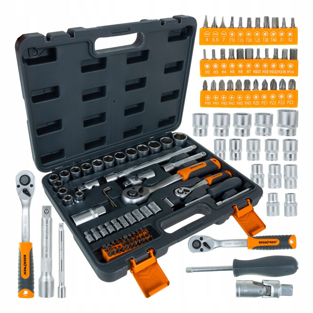 Set 72 delni komplet natičnih ključev račne v kovčku