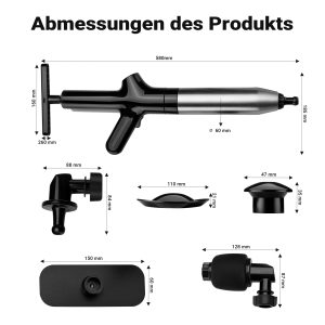 Visokotlačni perač za čišćenje odvodnih cijevi, odčepljivač odvoda od nehrđajućeg čelika, 8 bara