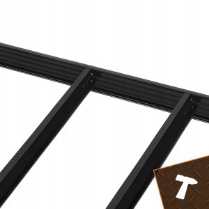 Kovinski skladiščni regal 180x90x40cm brez vijakov 200kg na polico črn